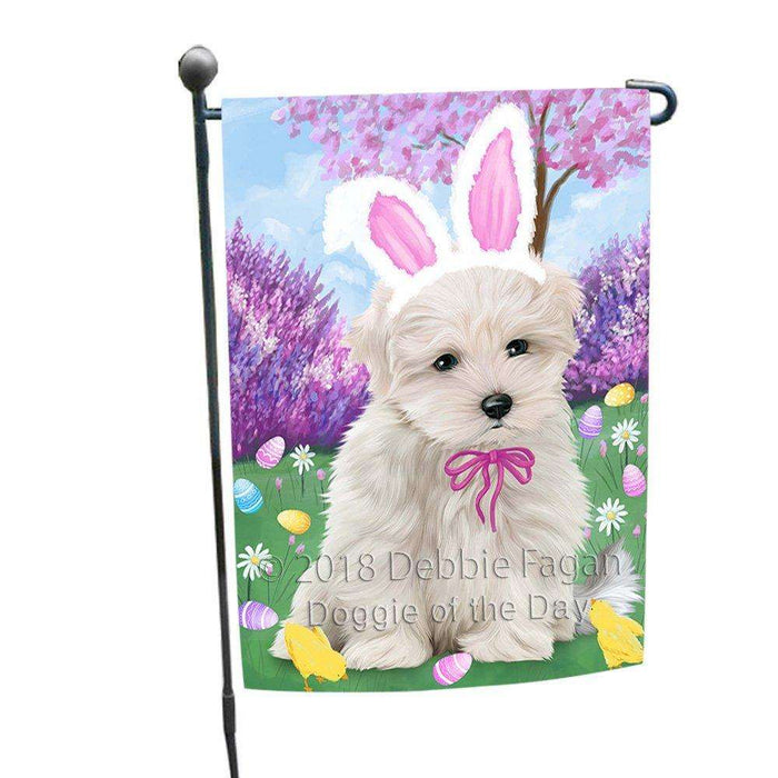 Maltese Dog Easter Holiday Garden Flag GFLG49227