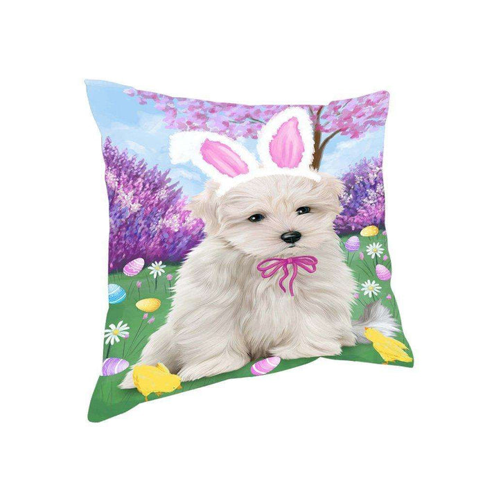 Maltese Dog Easter Holiday Pillow PIL53128