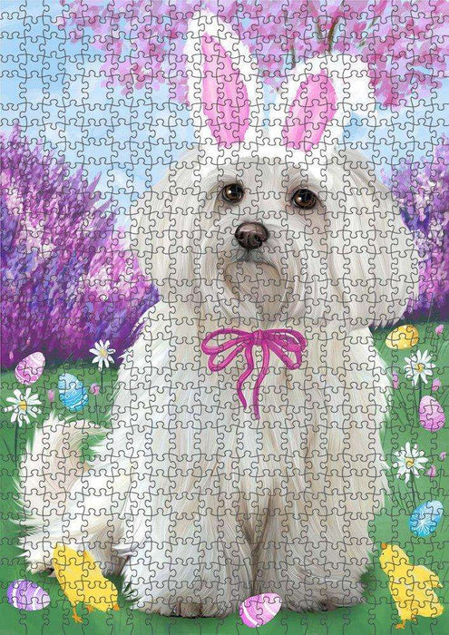 Maltese Dog Easter Holiday Puzzle with Photo Tin PUZL51492