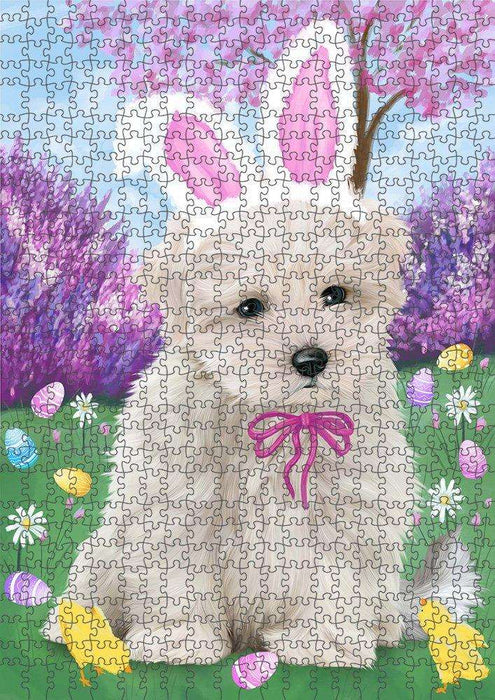 Maltese Dog Easter Holiday Puzzle with Photo Tin PUZL51498