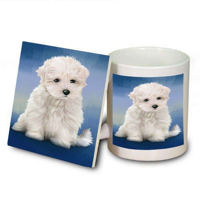 Maltese Dog Mug and Coaster Set MUC48318
