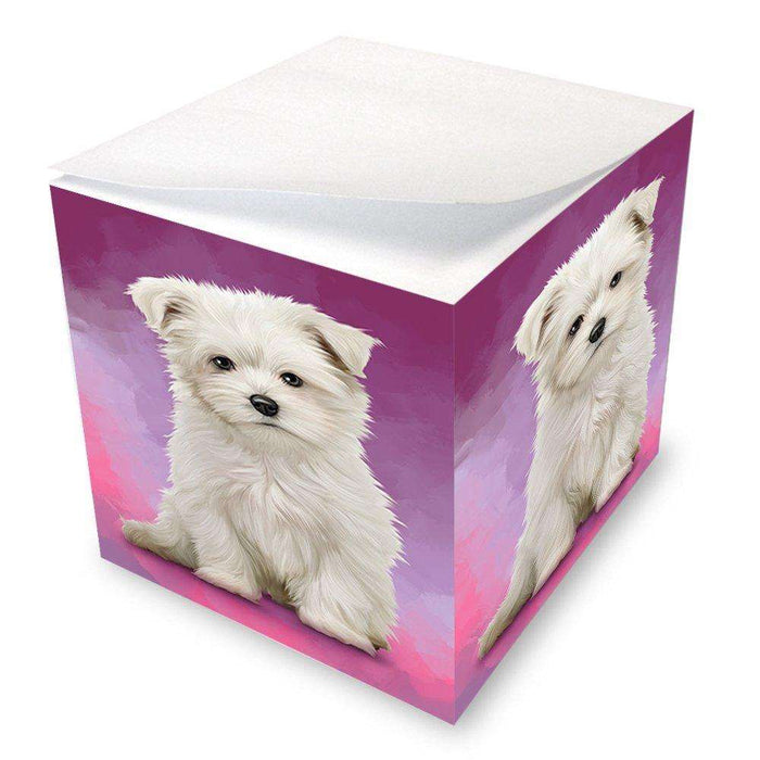 Maltese Dog Note Cube