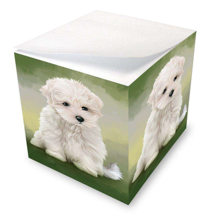 Maltese Dog Note Cube