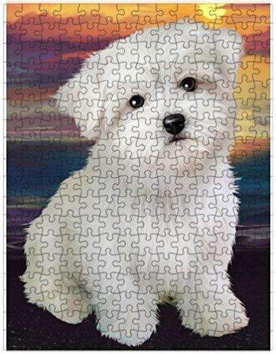 Maltese Dog Puzzle with Photo Tin D515