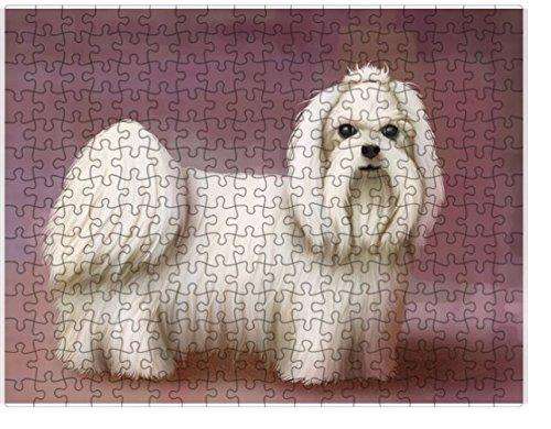 Maltese Dog Puzzle with Photo Tin
