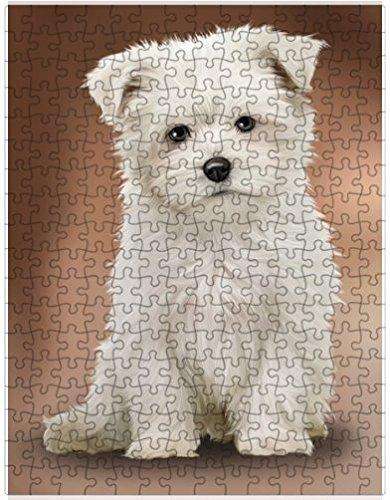 Maltese Dog Puzzle with Photo Tin
