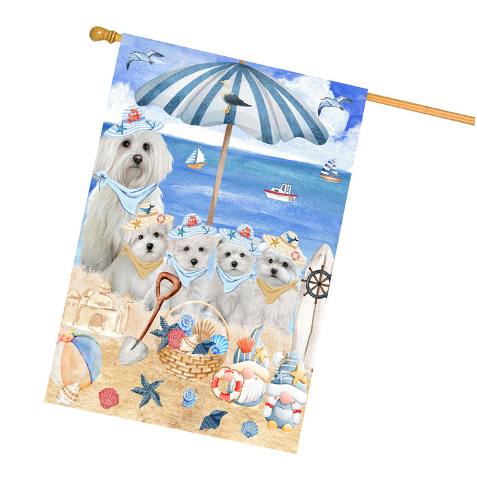 Maltese Dogs House Flag, Double-Sided Home Outside Yard Decor, Explore a Variety of Designs, Custom, Weather Resistant, Personalized, Gift for Dog and Pet Lovers