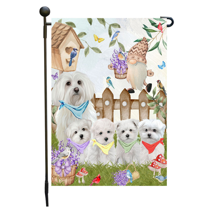 Maltese Dogs Garden Flag: Explore a Variety of Designs, Custom, Personalized, Weather Resistant, Double-Sided, Outdoor Garden Yard Decor for Dog and Pet Lovers