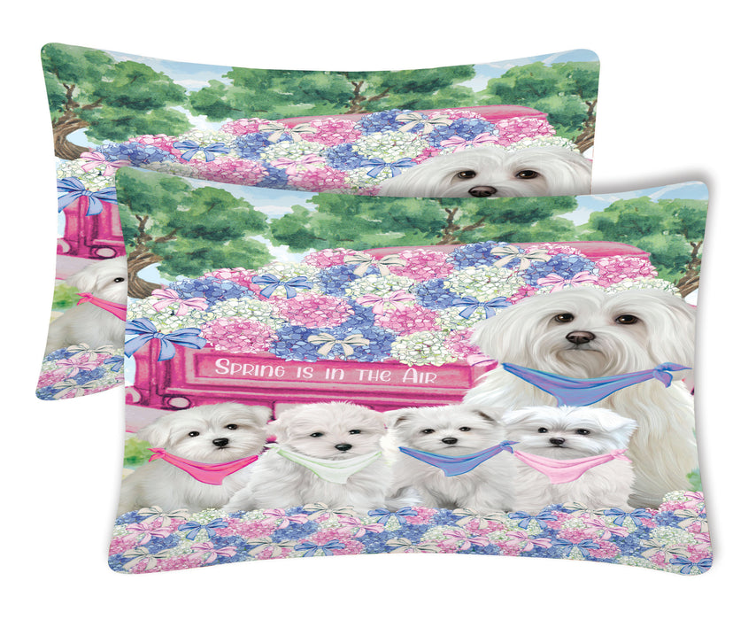 Maltese Pillow Case: Explore a Variety of Personalized Designs, Custom, Soft and Cozy Pillowcases Set of 2, Pet & Dog Gifts
