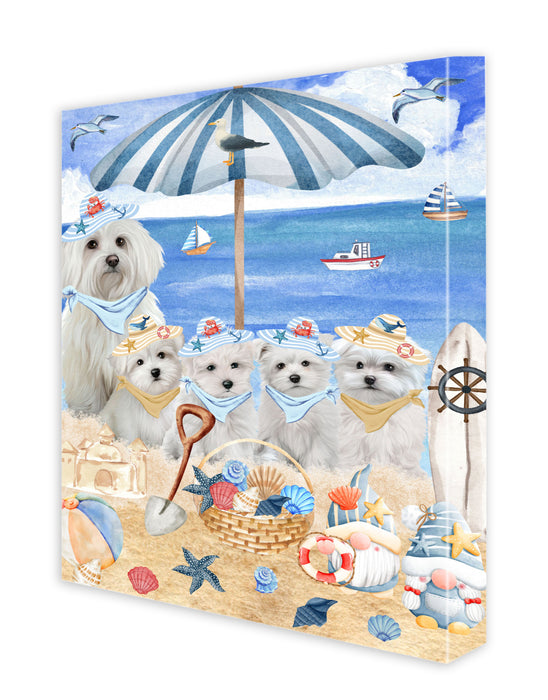 Maltese Canvas: Explore a Variety of Designs, Personalized, Digital Art Wall Painting, Custom, Ready to Hang Room Decor, Dog Gift for Pet Lovers