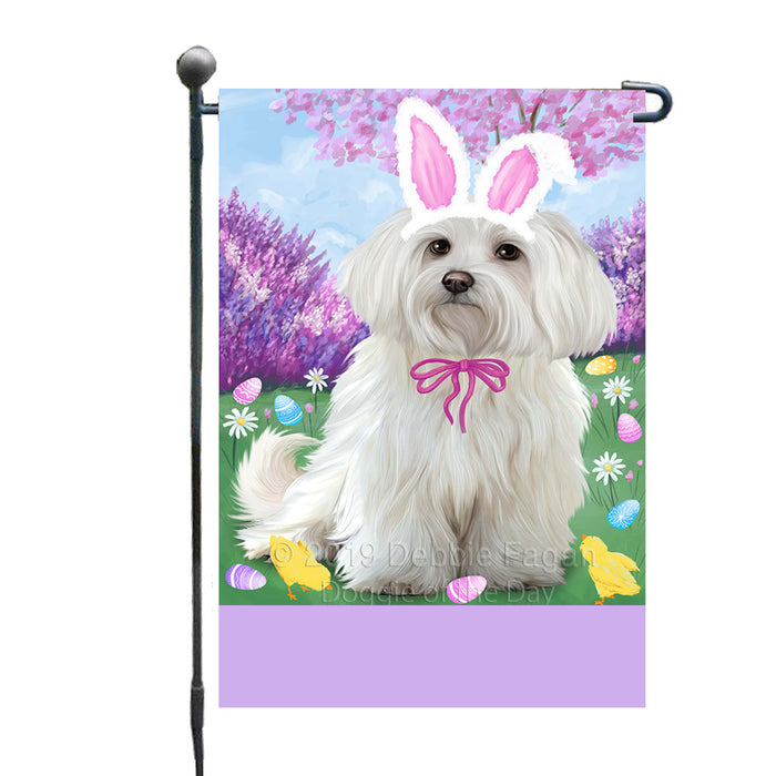 Personalized Easter Holiday Maltese Dog Custom Garden Flags GFLG-DOTD-A58918