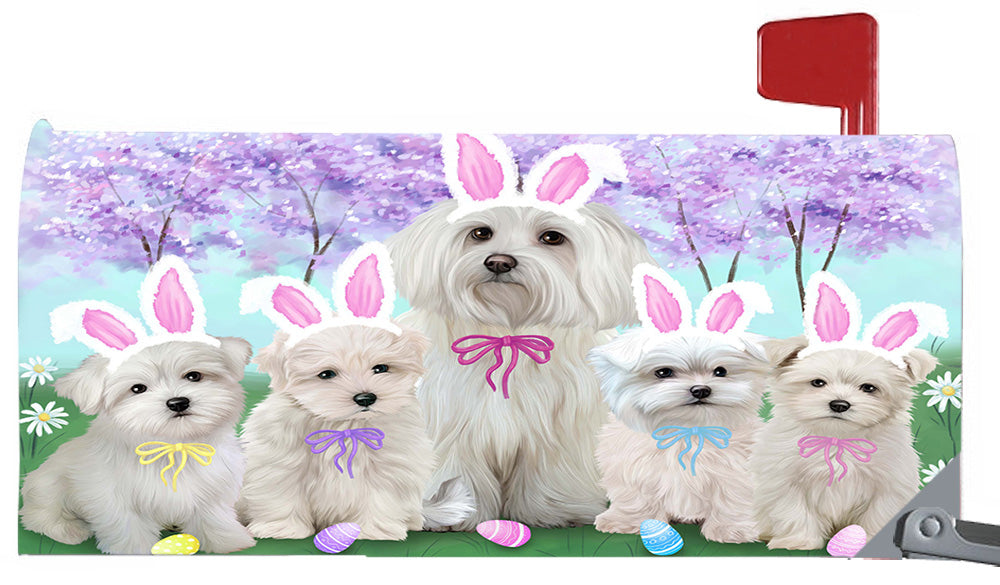 Easter Holidays Maltese Dogs Magnetic Mailbox Cover MBC48404
