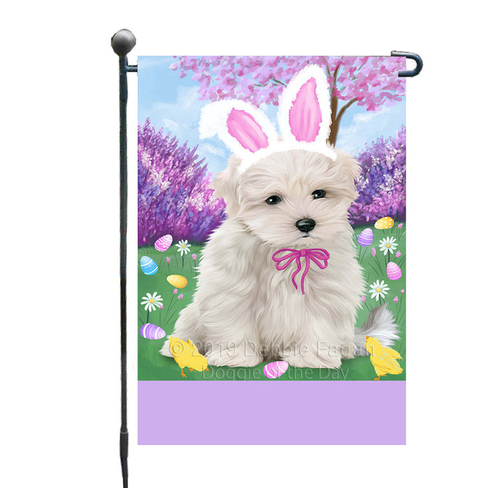 Personalized Easter Holiday Maltese Dog Custom Garden Flags GFLG-DOTD-A58920