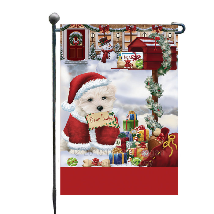 Personalized Happy Holidays Mailbox Maltese Dog Christmas Custom Garden Flags GFLG-DOTD-A59950