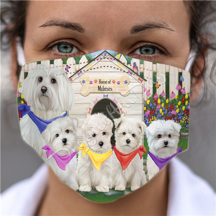Spring Dog House Maltese Dogs Face Mask FM48814