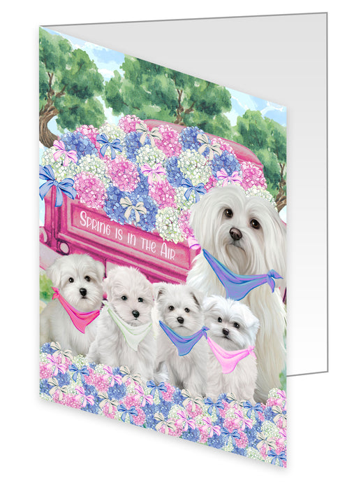 Maltese Greeting Cards & Note Cards: Explore a Variety of Designs, Custom, Personalized, Halloween Invitation Card with Envelopes, Gifts for Dog Lovers