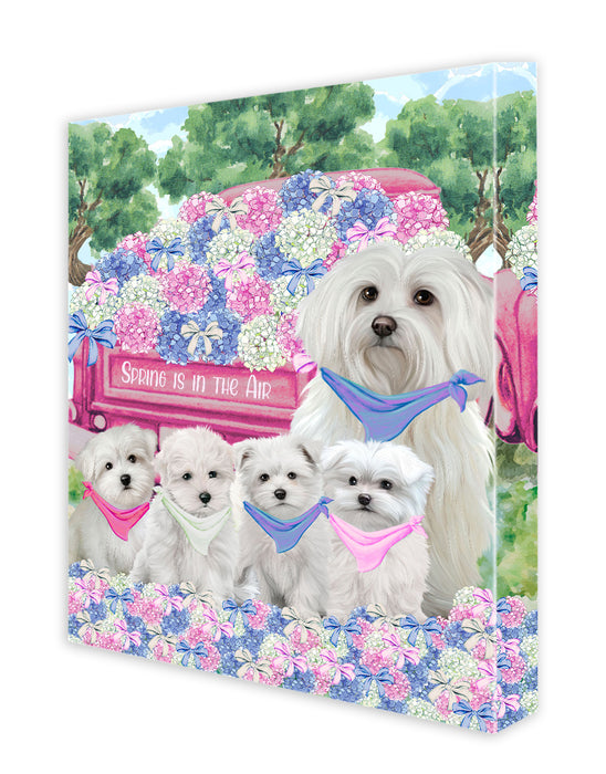 Maltese Canvas: Explore a Variety of Designs, Personalized, Digital Art Wall Painting, Custom, Ready to Hang Room Decor, Dog Gift for Pet Lovers