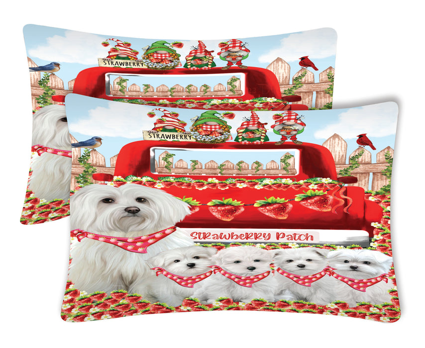 Maltese Pillow Case, Soft and Breathable Pillowcases Set of 2, Explore a Variety of Designs, Personalized, Custom, Gift for Dog Lovers