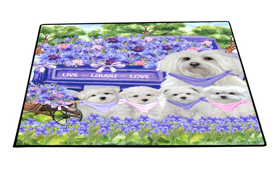 Maltese Floor Mat: Explore a Variety of Designs, Custom, Personalized, Anti-Slip Door Mats for Indoor and Outdoor, Gift for Dog and Pet Lovers