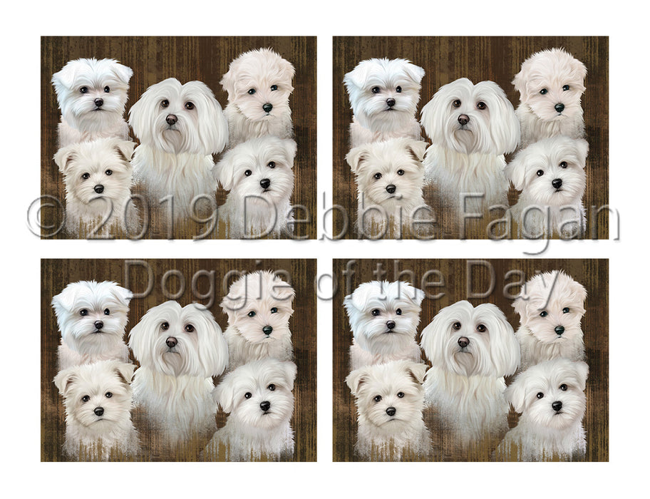 Rustic Maltese Dogs Placemat