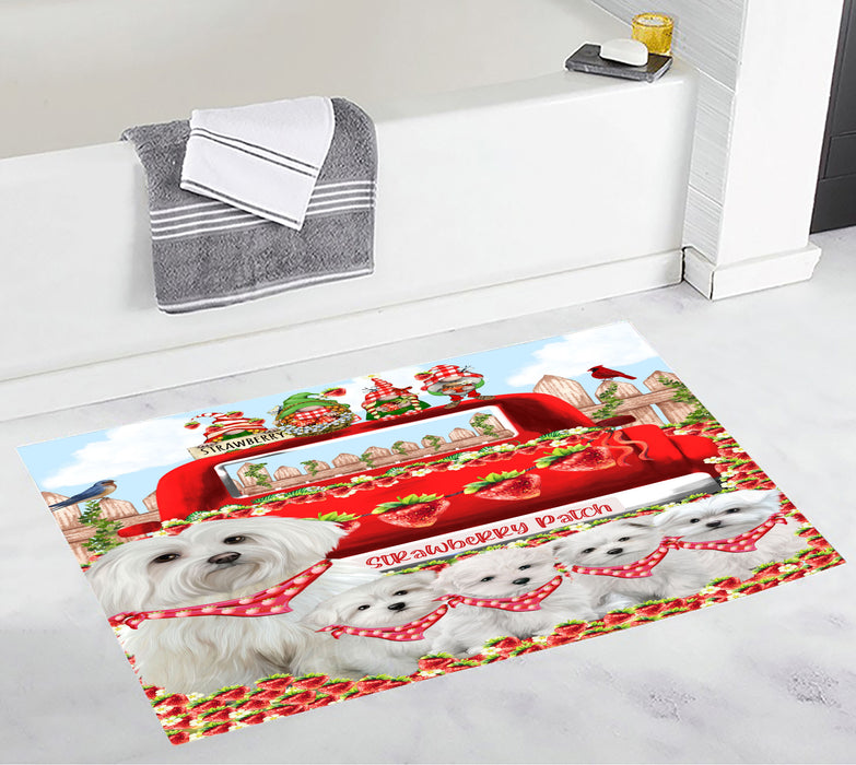 Maltese Bath Mat: Explore a Variety of Designs, Custom, Personalized, Anti-Slip Bathroom Rug Mats, Gift for Dog and Pet Lovers