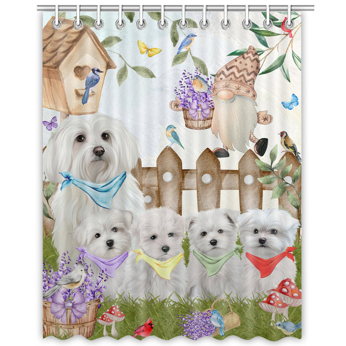 Maltese Shower Curtain: Explore a Variety of Designs, Bathtub Curtains for Bathroom Decor with Hooks, Custom, Personalized, Dog Gift for Pet Lovers