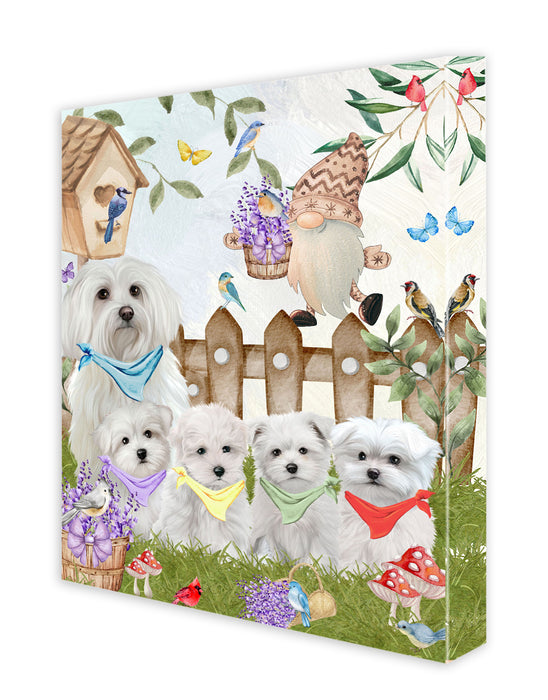 Maltese Canvas: Explore a Variety of Designs, Custom, Digital Art Wall Painting, Personalized, Ready to Hang Halloween Room Decor, Pet Gift for Dog Lovers