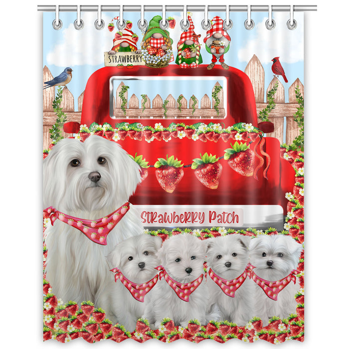 Maltese Shower Curtain, Explore a Variety of Custom Designs, Personalized, Waterproof Bathtub Curtains with Hooks for Bathroom, Gift for Dog and Pet Lovers