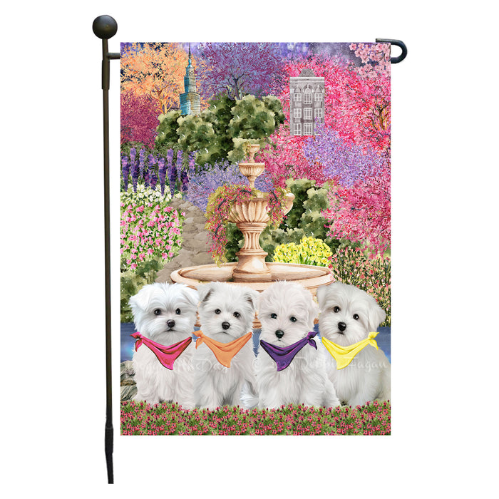 Maltese Dogs Garden Flag: Explore a Variety of Designs, Weather Resistant, Double-Sided, Custom, Personalized, Outside Garden Yard Decor, Flags for Dog and Pet Lovers
