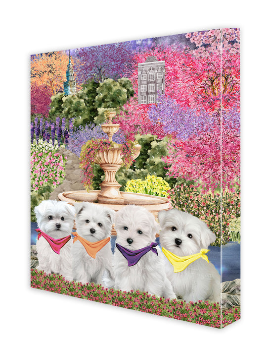 Maltese Wall Art Canvas, Explore a Variety of Designs, Custom Digital Painting, Personalized, Ready to Hang Room Decor, Dog Gift for Pet Lovers