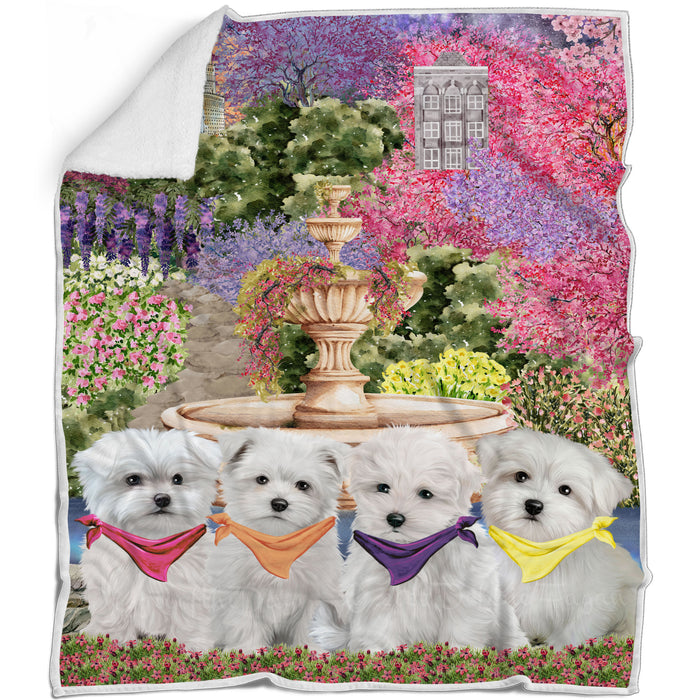 Maltese Blanket: Explore a Variety of Designs, Cozy Sherpa, Fleece and Woven, Custom, Personalized, Gift for Dog and Pet Lovers