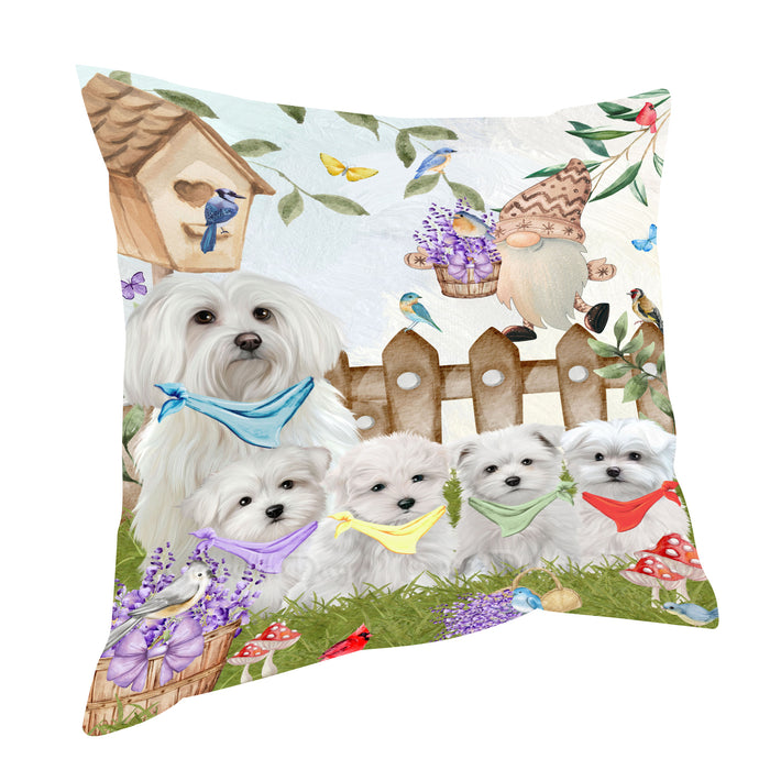 Maltese Pillow: Explore a Variety of Designs, Custom, Personalized, Throw Pillows Cushion for Sofa Couch Bed, Gift for Dog and Pet Lovers