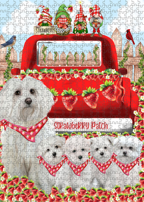 Maltese Jigsaw Puzzle: Interlocking Puzzles Games for Adult, Explore a Variety of Custom Designs, Personalized, Pet and Dog Lovers Gift