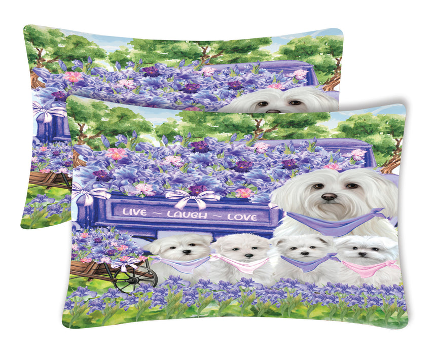 Maltese Pillow Case with a Variety of Designs, Custom, Personalized, Super Soft Pillowcases Set of 2, Dog and Pet Lovers Gifts