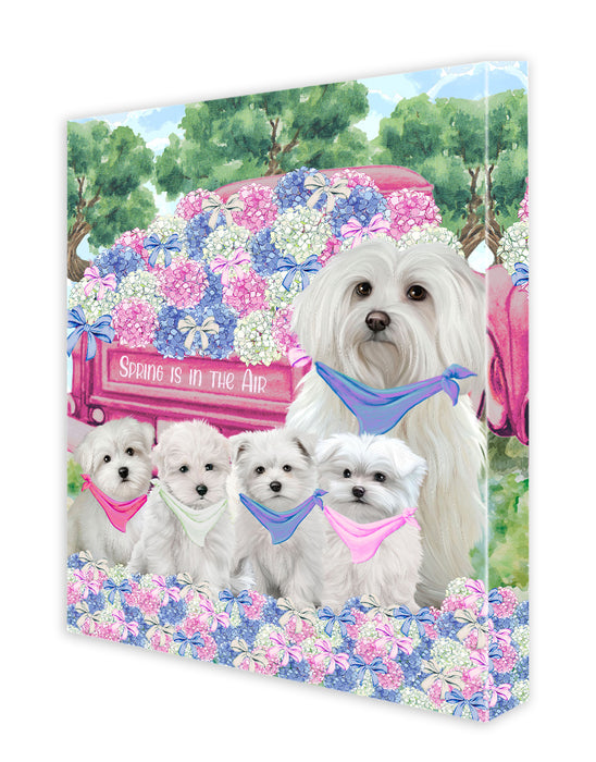 Maltese Wall Art Canvas, Explore a Variety of Designs, Personalized Digital Painting, Custom, Ready to Hang Room Decor, Gift for Dog and Pet Lovers
