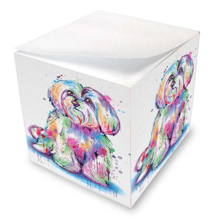 Watercolor Maltese Dog Note Cube NOC-DOTD-A56919