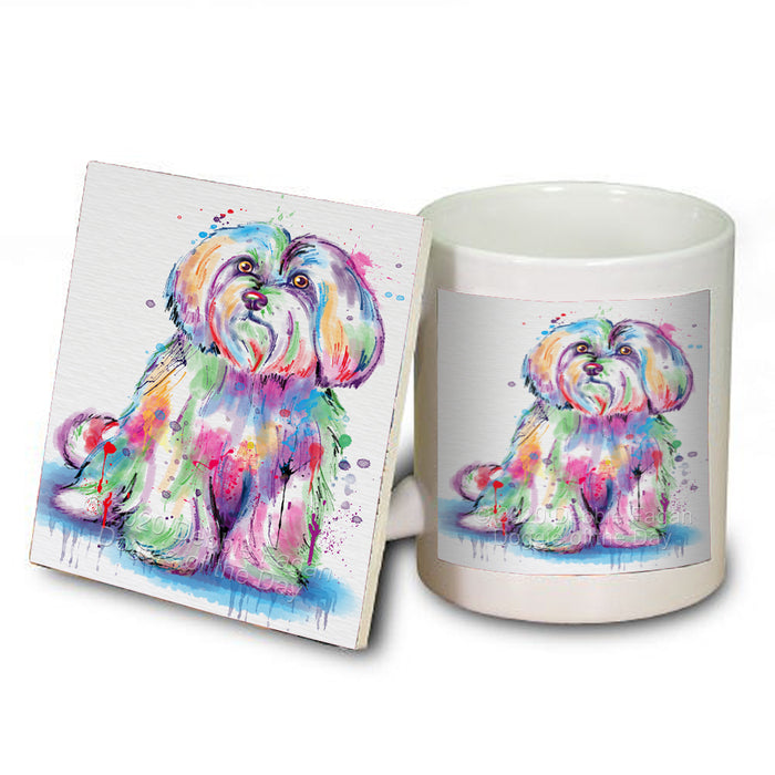 Watercolor Maltese Dog Coasters Set of 4 CSTA57663