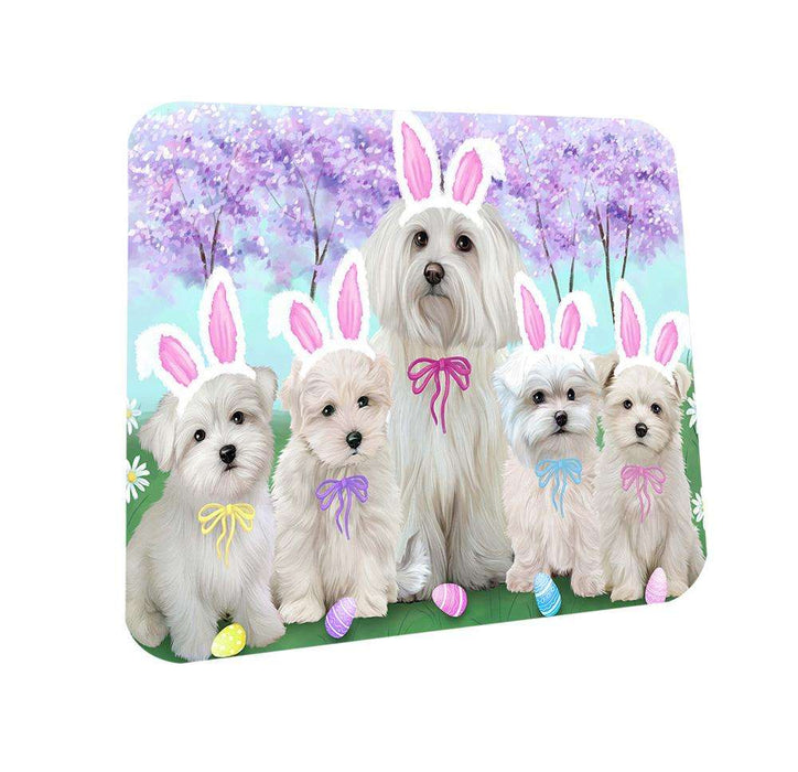 Malteses Dog Easter Holiday Coasters Set of 4 CST49142