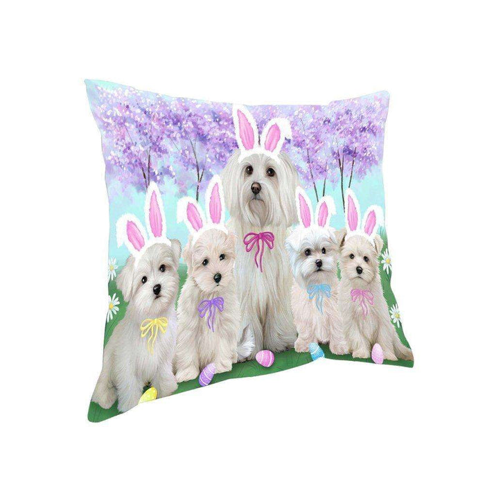 Malteses Dog Easter Holiday Pillow PIL53124