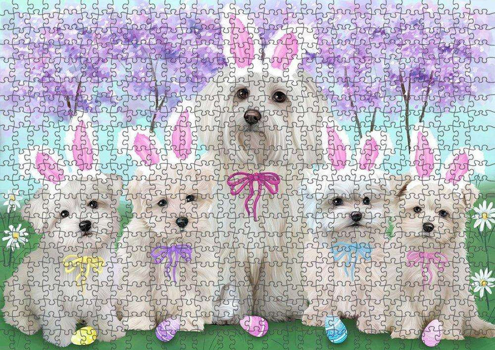 Malteses Dog Easter Holiday Puzzle with Photo Tin PUZL51495