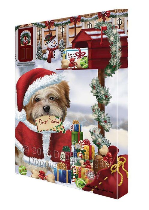 Malti Tzu Dog Dear Santa Letter Christmas Holiday Mailbox Canvas Print Wall Art Décor CVS99782