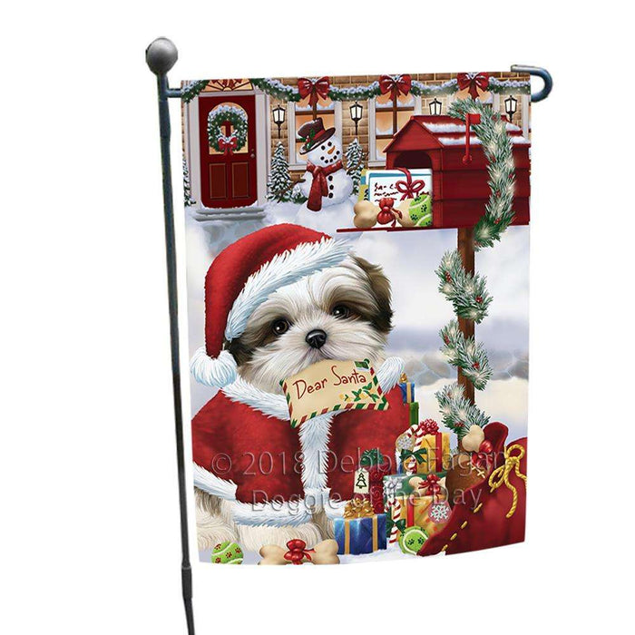 Malti Tzu Dog Dear Santa Letter Christmas Holiday Mailbox Garden Flag GFLG53609