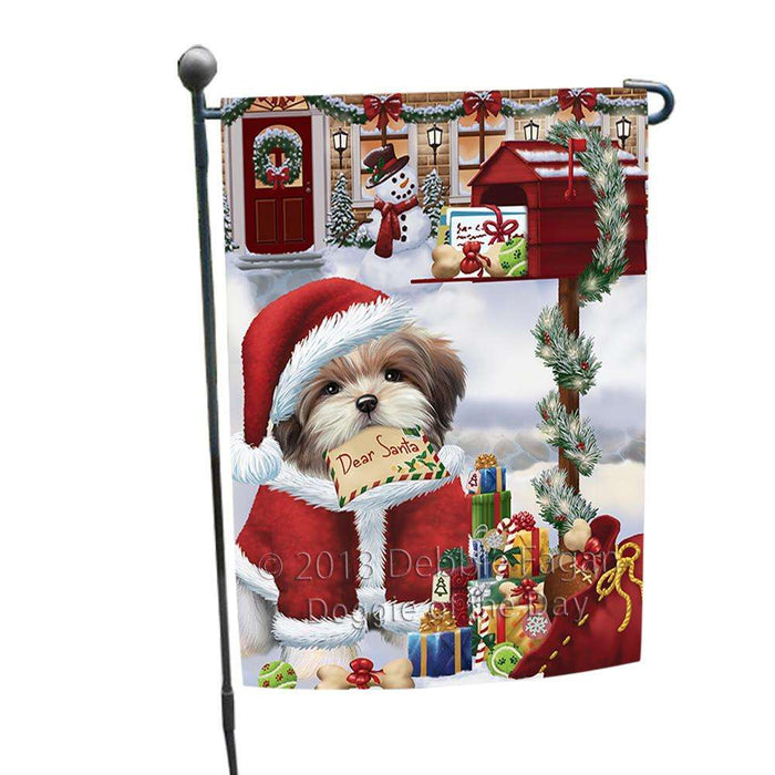 Malti Tzu Dog Dear Santa Letter Christmas Holiday Mailbox Garden Flag GFLG53611