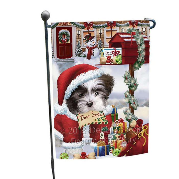 Malti Tzu Dog Dear Santa Letter Christmas Holiday Mailbox Garden Flag GFLG53612