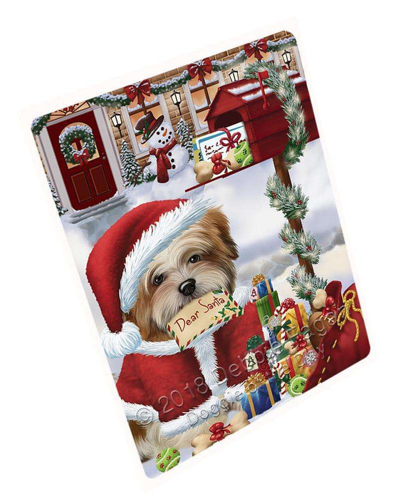 Malti Tzu Dog Dear Santa Letter Christmas Holiday Mailbox Large Refrigerator / Dishwasher Magnet RMAG82170