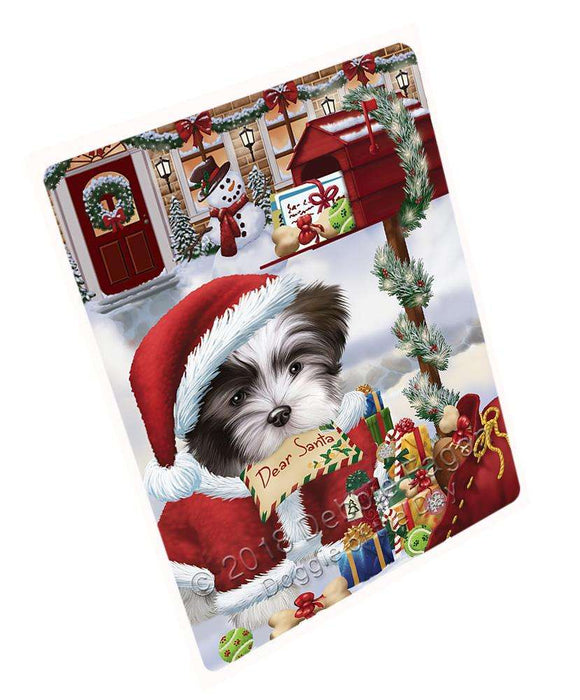 Malti Tzu Dog Dear Santa Letter Christmas Holiday Mailbox Large Refrigerator / Dishwasher Magnet RMAG82182