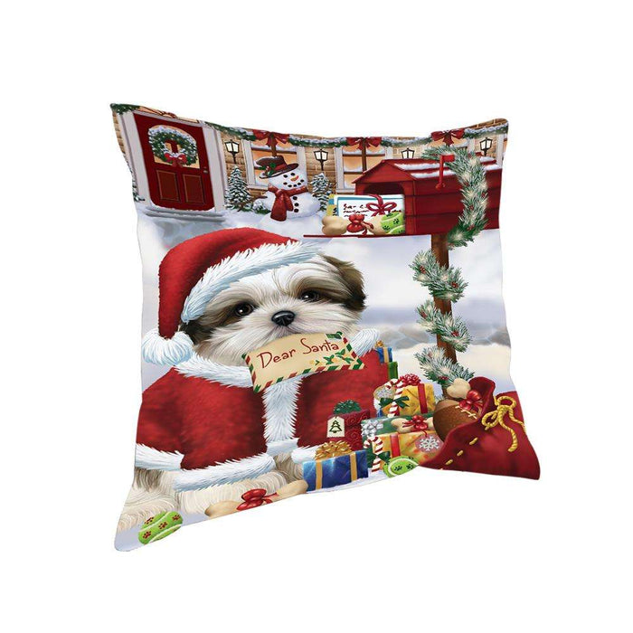 Malti Tzu Dog Dear Santa Letter Christmas Holiday Mailbox Pillow PIL70812