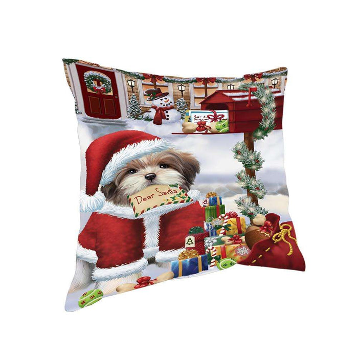 Malti Tzu Dog Dear Santa Letter Christmas Holiday Mailbox Pillow PIL70820