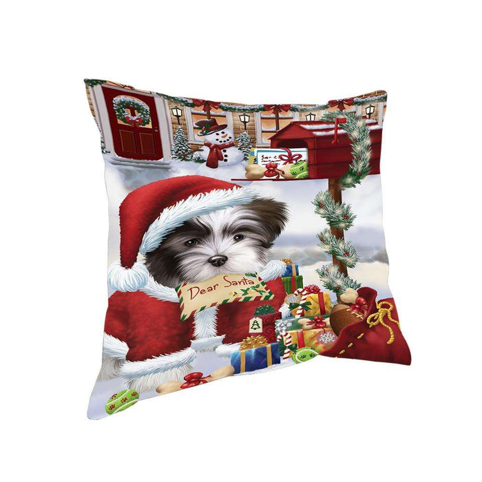Malti Tzu Dog Dear Santa Letter Christmas Holiday Mailbox Pillow PIL70824