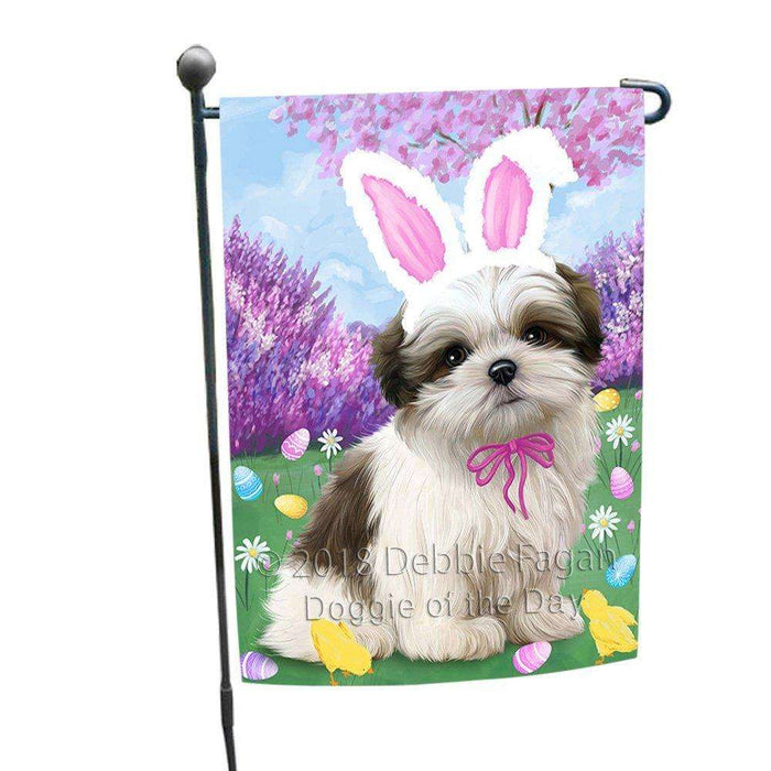 Malti Tzu Dog Easter Holiday Garden Flag GFLG49231